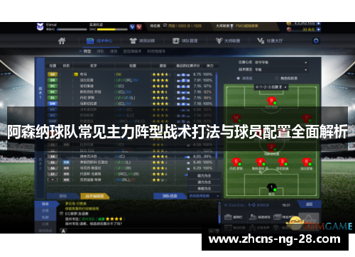 阿森纳球队常见主力阵型战术打法与球员配置全面解析