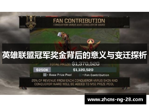 英雄联盟冠军奖金背后的意义与变迁探析